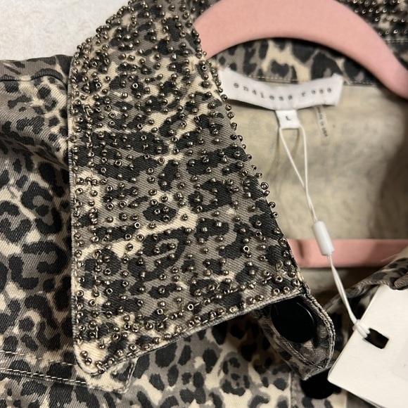 NWT Size Large Endless Rose Animal Print Vest - Picture 4 of 8